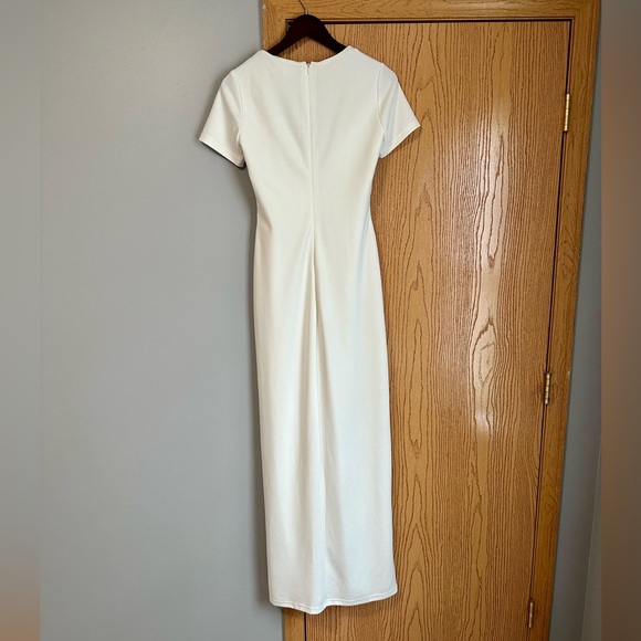 Lulu’s Eternal Elegance White Surplice Short Sleeve Maxi Dress - Picture 5 of 8